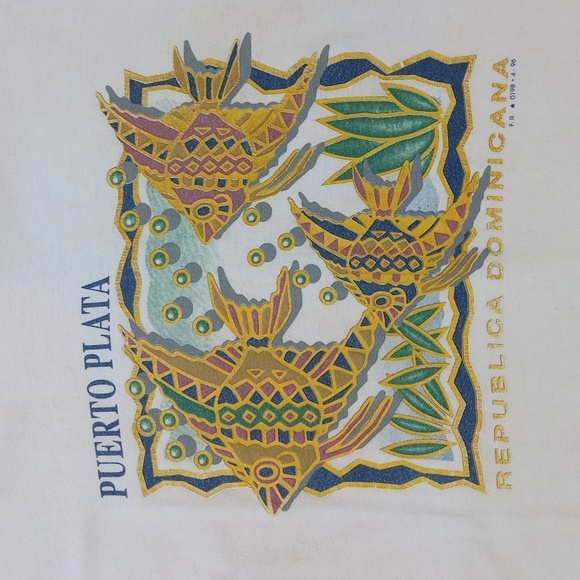 Vintage 1996 Puerto Plata Republica Dominicana Single Stitch T-Shirt - Picture 3 of 6